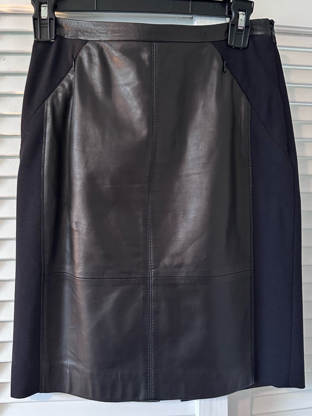 Halogen Leather Pencil Skirt Size 0 Petite